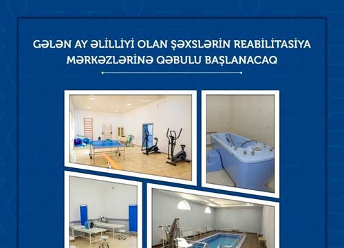 Əlilliyi Olan Şəxslərin Reabilitasiya Mərkəzlərinə Qəbulu Başlanır