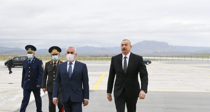 Prezident İlham Əliyev Əlahiddə Ümumqoşun Ordunun hərbi aerodromunun açılışında iştirak edib