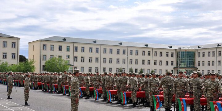 Azərbaycan Ordusunda andiçmə mərasimi keçirilib