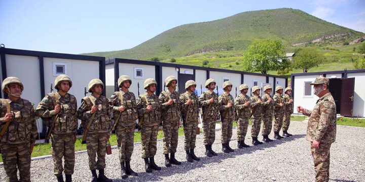 Azad olunmuş ərazilərdə indiyədək 20 modul və konteyner tipli hərbi hissə istifadəyə verilib