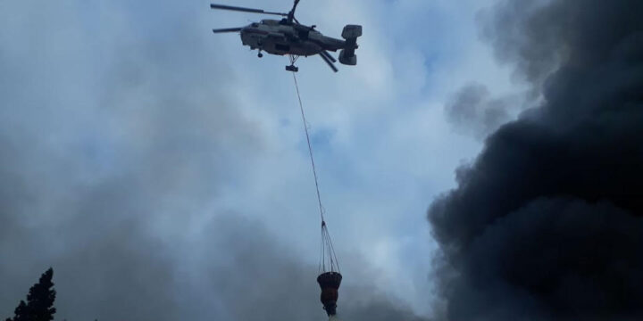 Ağsuda yanğının söndürülməsinə helikopter cəlb olunub