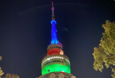 Kanberrada “Telstra Tower” qülləsi Azərbaycanın Dövlət Bayrağının rəngləri ilə işıqlandırılıb