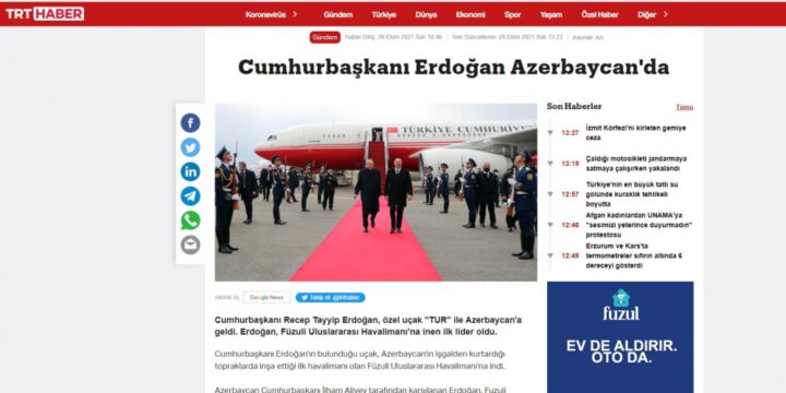 Prezident Rəcəb Tayyib Ərdoğanın Azərbaycana səfəri Türkiyə mediasının baş xəbəridir