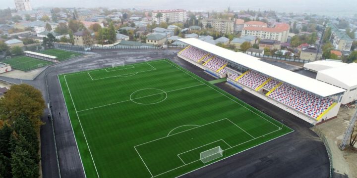 Prezident İlham Əliyev və Birinci xanım Mehriban Əliyeva Şamaxı şəhər stadionunun açılışında iştirak ediblər