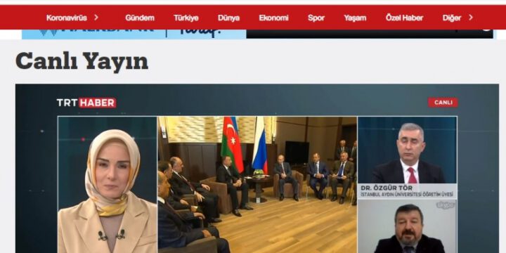 “TRT Haber” telekanalı postmünaqişə dövründə Cənubi Qafqazda vəziyyətə dair xüsusi veriliş yayımlayıb