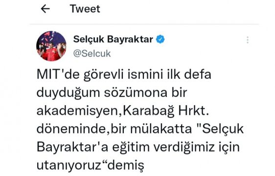 Səlcuq Bayraktar: Biz torpaqlarımızı geri aldıq və bununla da qürur duyuruq