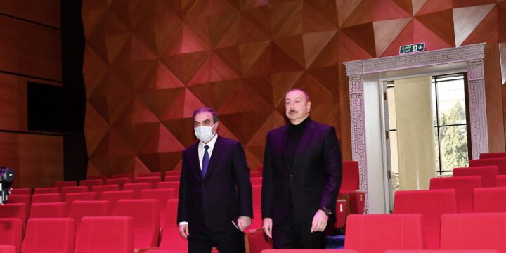 Prezident İlham Əliyev Dövlət Dram Teatrının yeni binasının açılışında iştirak edib