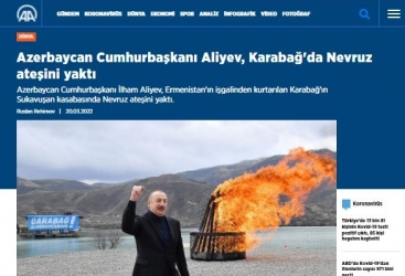 Türkiyə mediası Prezident İlham Əliyevin Qarabağa növbəti səfərini geniş işıqlandırıb