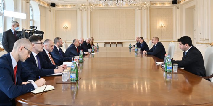 Prezident İlham Əliyev ATƏT-in fəaliyyətdə olan sədrinin başçılıq etdiyi nümayəndə heyətini qəbul edib