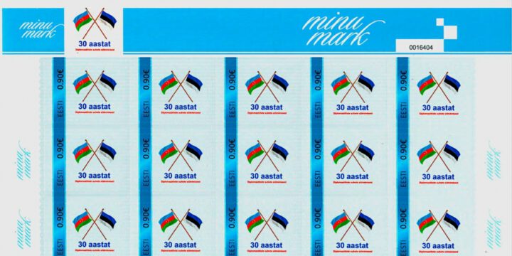 Azərbaycan-Estoniya diplomatik münasibətlərin qurulmasının 30 illiyi münasibətilə poçt markaları buraxılıb