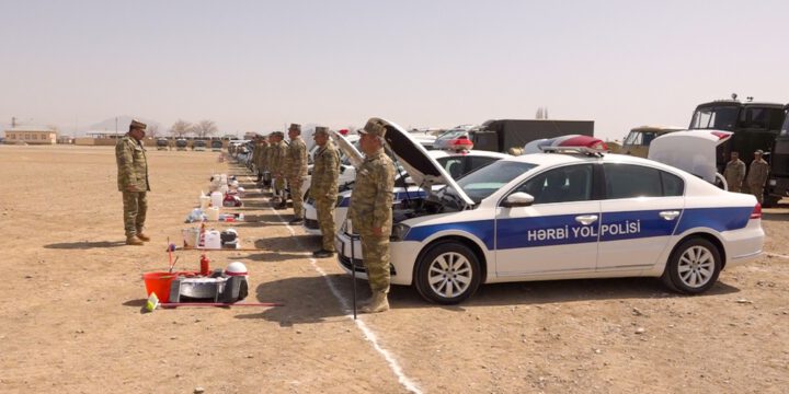 Əlahiddə Ümumqoşun Orduda istismarda olan avtomobil texnikalarına baxış-müsabiqəsi keçirilib