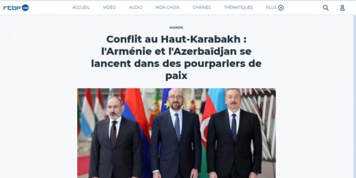 Belçikanın RTBF nəşri Brüsseldə keçirilmiş üçtərəfli görüşü işıqlandırıb