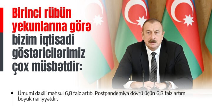 Prezident İlham Əliyevin sosial şəbəkə səhifələrində bu ilin birinci rübünün yekunlarına həsr olunan müşavirə ilə bağlı paylaşım edilib