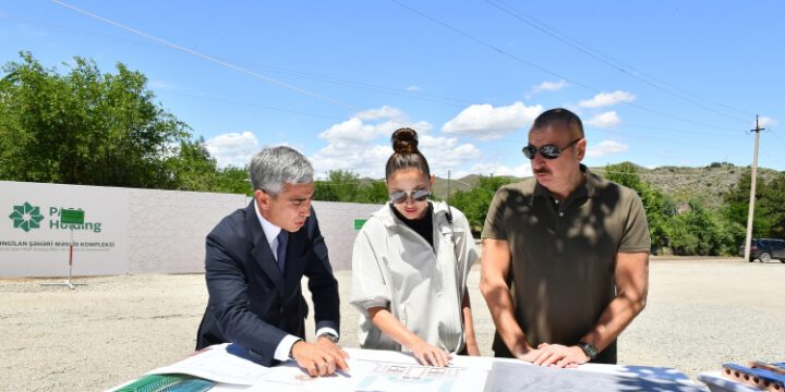 Zəngilan məscidinin tikintisi ilə tanışlıq olub, İşğal və Zəfər muzeylərinin təməli qoyulub, şəhərin Baş planı təqdim edilib