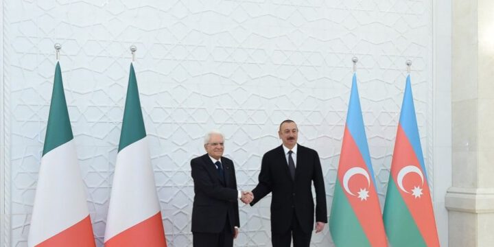 Prezident İlham Əliyevin İtaliya Prezidenti Sercio Mattarella ilə geniş tərkibdə görüşü olub 