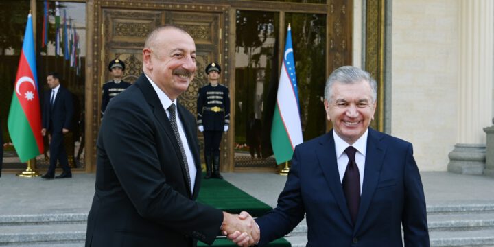 Azərbaycan Prezidenti İlham Əliyevin Daşkənddə rəsmi qarşılanma mərasimi olub