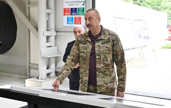 Prezident İlham Əliyev “Kəlbəcər-1” Kiçik Su Elektrik Stansiyasının açılışında iştirak edib