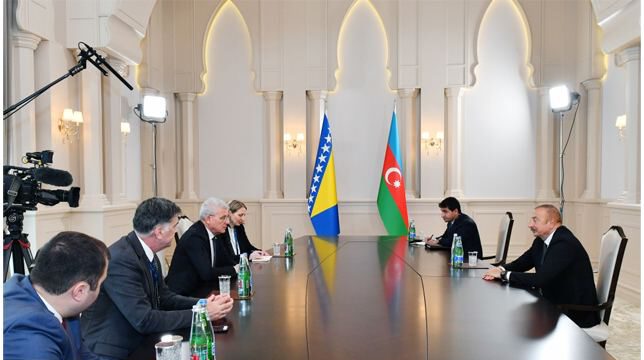 Prezident İlham Əliyev Bosniya və Herseqovinanın Rəyasət Heyətinin Sədri ilə görüşüb
