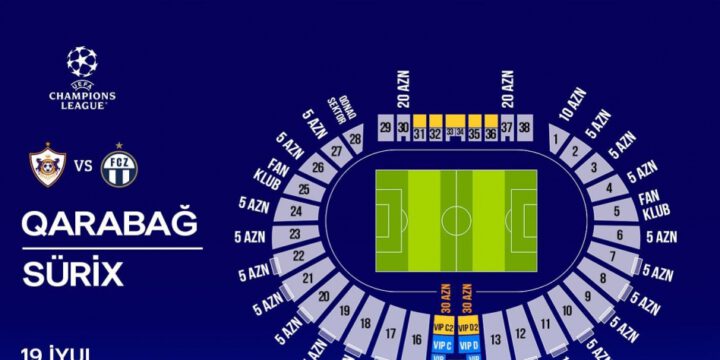 “Qarabağ”- “Sürix” matçının biletləri iyulun 15-də satışa çıxarılacaq