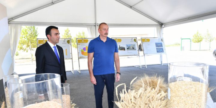 Prezident İlham Əliyev “Ağsu Aqropark”ın fəaliyyəti ilə tanış olub