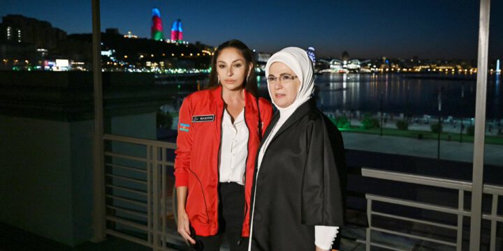 Əminə Ərdoğan Birinci vitse-prezident Mehriban Əliyevaya təşəkkür edib