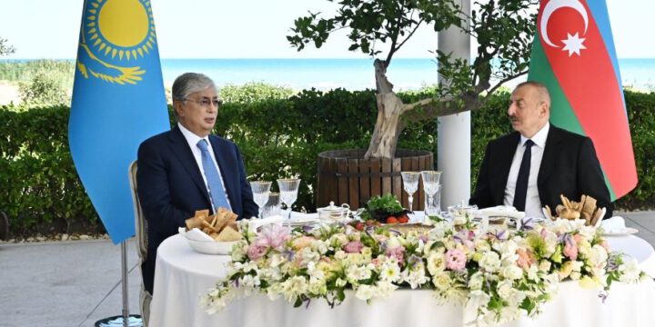 Prezident İlham Əliyevin adından Kasım-Jomart Tokayevin şərəfinə rəsmi ziyafət verilib