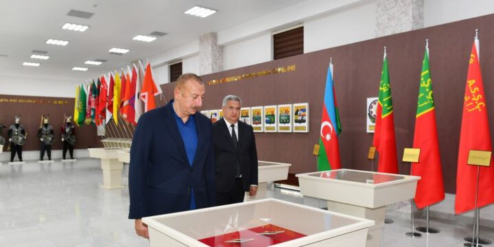 Prezident İlham Əliyev Ağsuda Gənc Sənətkarlar Mərkəzinin və Dövlət Rəmzləri Muzeyinin açılışında iştirak edib