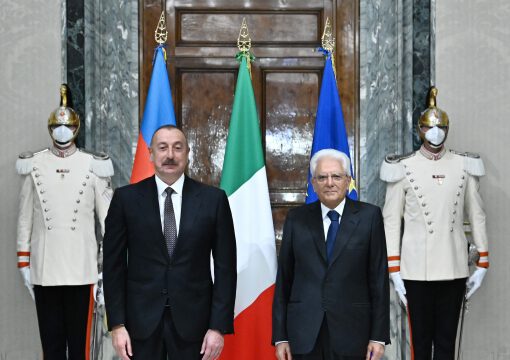 Romada Azərbaycan Prezidenti İlham Əliyevin İtaliya Prezidenti Sercio Mattarella ilə görüşü olub