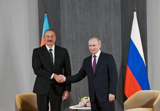 Səmərqənddə Azərbaycan Prezidenti İlham Əliyevin Rusiya Prezidenti Vladimir Putin ilə görüşü olub