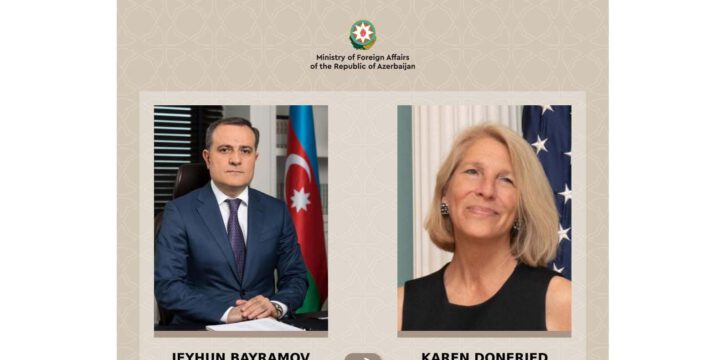 Ceyhun Bayramovla ABŞ dövlət katibinin köməkçisi arasında telefon danışığı olub