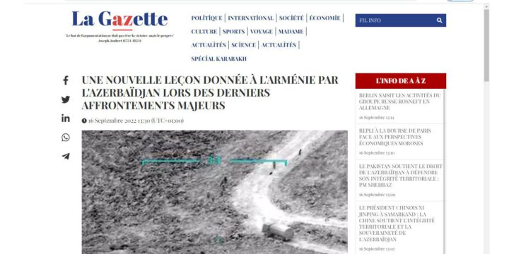 Fransa portalında KTMT-nin Ermənistana hərbi yardım göndərməkdən imtina etməsi barəsində məqalə dərc olunub