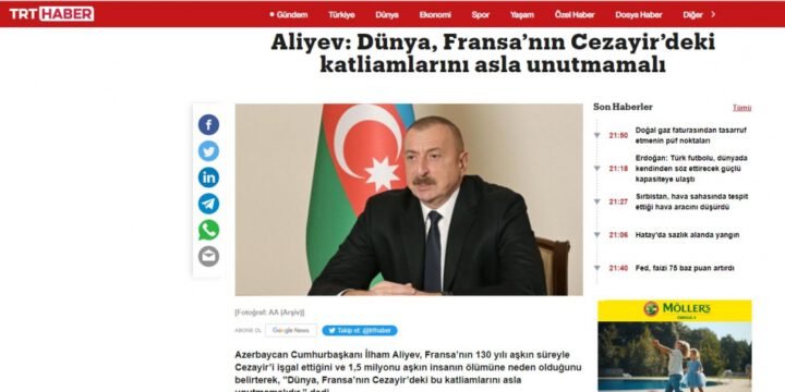 Türkiyənin aparıcı mediası Azərbaycan Prezidentinin Əlcəzairə səfərinin tarixi əhəmiyyətini yüksək dəyərləndirib