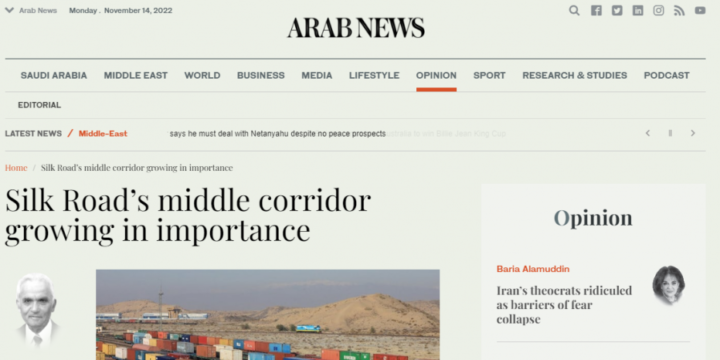 “Arabnews”: Ermənistanın Zəngəzur dəhlizinə əngəl törətməsi İpək Yolunun orta dəhlizi üçün problem yaradır