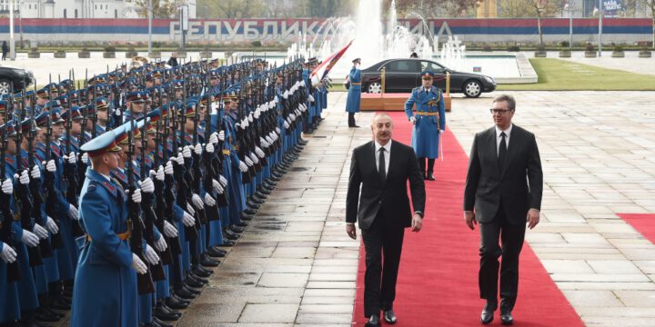 Azərbaycan Prezidenti İlham Əliyevin Belqradda rəsmi qarşılanma mərasimi olub