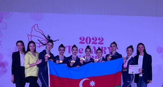 Azerbaijani female gymnasts win four medals in Korea