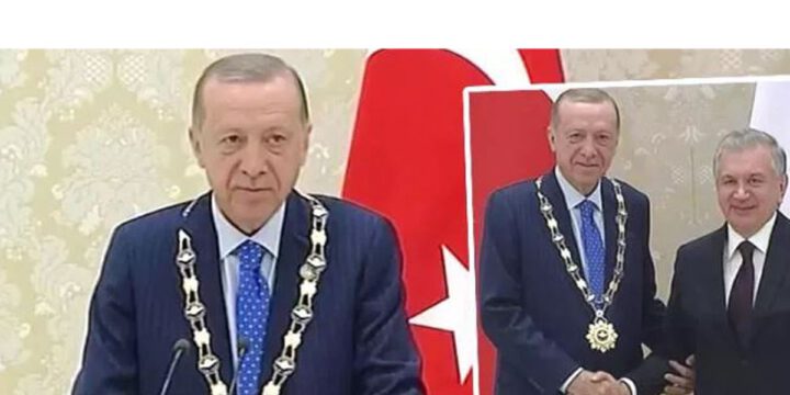 Rəcəb Tayyib Ərdoğana Özbəkistanın ən yüksək dövlət medalı təqdim olunub