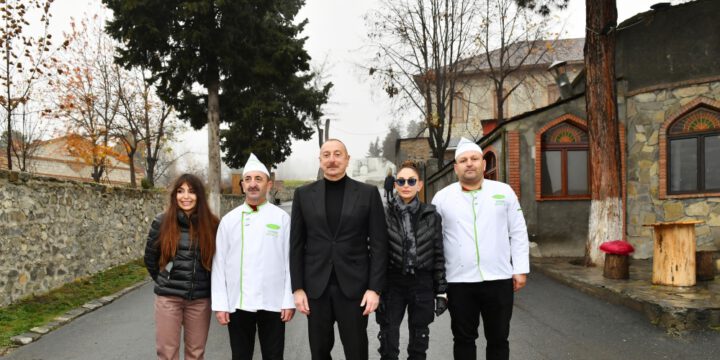 Şəkinin “Yuxarı Baş” Milli Tarix-Memarlıq Qoruğu ərazisində aparılan təmir-bərpa işləri ilə tanışlıq