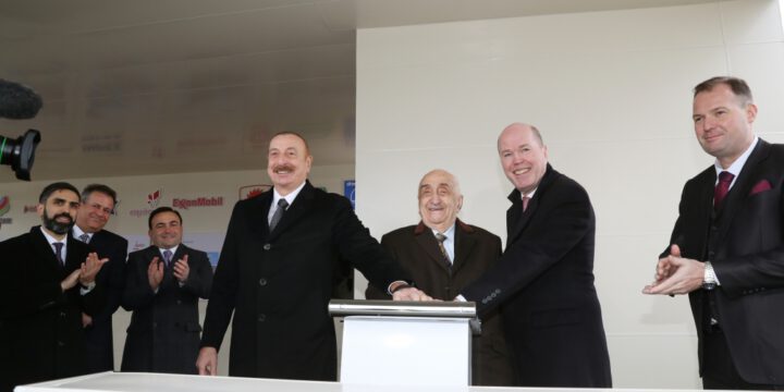 President Ilham Aliyev attended Azeri Central East jacket sail-away ceremony