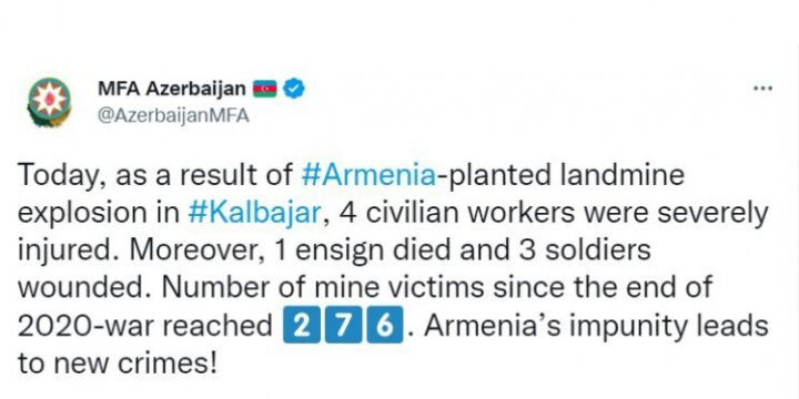 Azərbaycan XİN: Ermənistanın cəzasızlığı yeni cinayətlərə yol açır