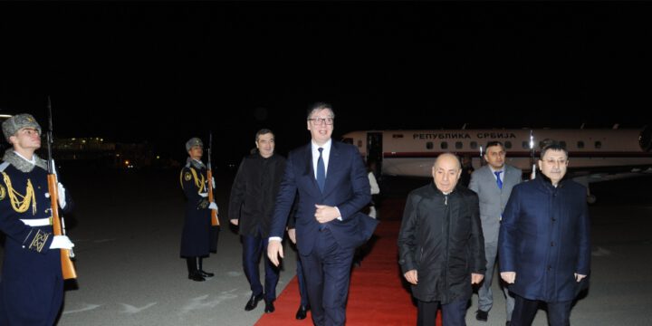 Serbian President Aleksandar Vucic arrives in Azerbaijan for working visit