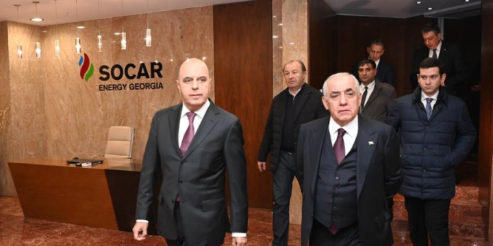 Azerbaijan`s PM visits administrative building of SOCAR`s representative office in Georgia