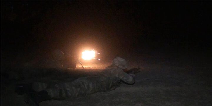 “Qardaş yumruğu” təlimində gecə vaxtı tapşırıqlar icra edilib