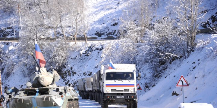 Russian peacekeepers’ supply vehicles passed freely along Lachin-Khankandi road