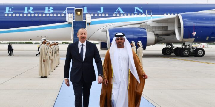 President Ilham Aliyev arrived in United Arab Emirates for working visit