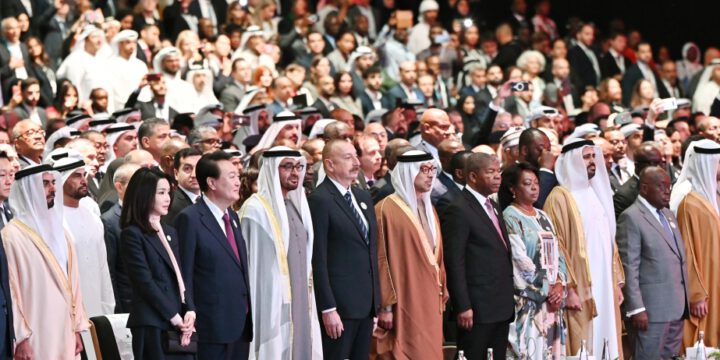 President Ilham Aliyev is attending opening ceremony of Abu Dhabi Sustainability Week