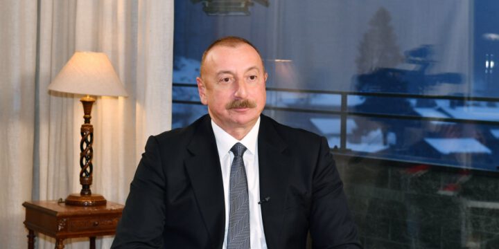 Prezident İlham Əliyev Davosda Çinin CGTN televiziya kanalına müsahibə verib