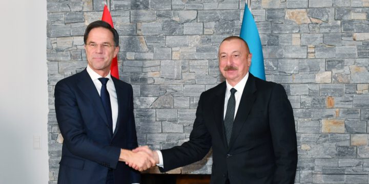 President Ilham Aliyev met with Prime Minister of Kingdom of the Netherlands in Davos