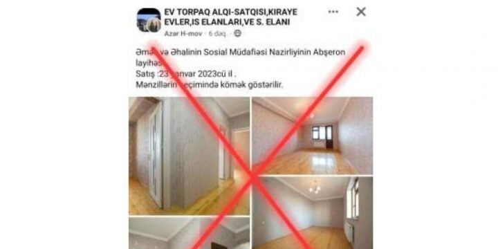 Sosial Xidmətlər Agentliyi: Mənzillərin satışı onlayn qaydada aparılacaq, vasitəçiyə heç bir ehtiyac yoxdur