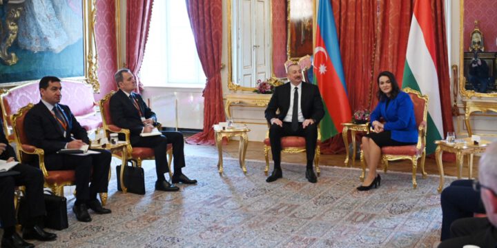 Azərbaycan Prezidenti İlham Əliyevin Macarıstan Prezidenti Katalin Novak ilə geniş tərkibdə görüşü olub 