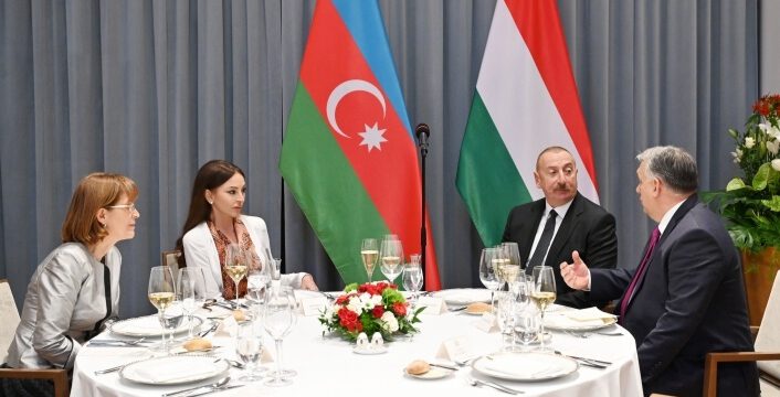 Budapeştdə Prezident İlham Əliyevin və Birinci xanım Mehriban Əliyevanın şərəfinə rəsmi nahar verilib